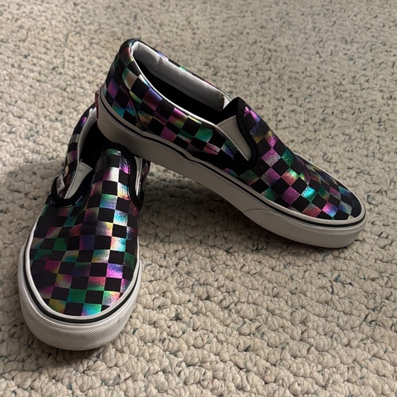 Vans Shoes - Vans Slip-On Iridescent Checkerboard Shoes